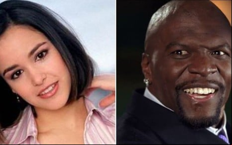 Com 20 e poucos anos, Melissa Fumero aparece em imagem da novela One Life to Live e Terry Crews, de brinco, no filme As Branquelas