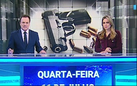 Marcelo Torres e Rachel Sheherazade no SBT Brasil de quarta (11): jornalismo policial não deu certo - REPRODUÇÃO/SBT