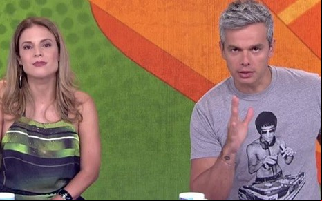Maíra Charken e Otaviano Costa no Vídeo Show de ontem, que perdeu para a Record - Reprodução/TV Globo