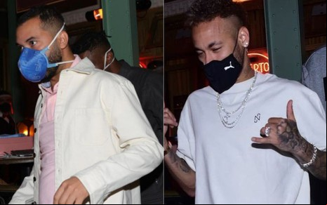 Montagem com imagens de Gilberto Nogueira (à esq.) e Neymar no Paris 6