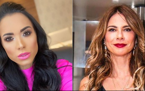Montagem com a empresária Kamila Simioni (à esquerda) e Luciana Gimenez (à direita)