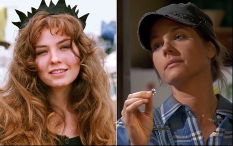 Montagem com Thalia como Maria do Bairro e Sonya Smith como Griselda