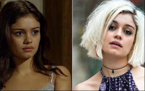 Montagem da atriz Sophie Charlotte em cena como Maria Amália de Fina Estampa e como Leona em Ilha de Ferro