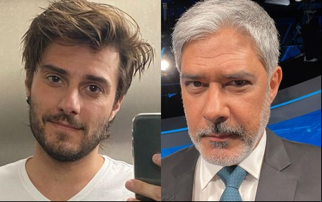 Hugo Bonemer, à esquerda, e William Bonner, à direita