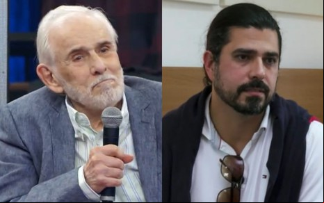 Montagem com Francisco Cuoco e Anthony Júnior, suposto filho do veterano