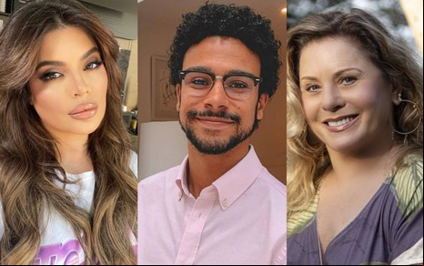 Montagem com Gkay, Sérgio Malheiros e Vera Fischer