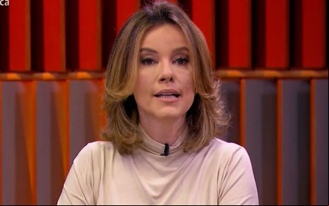 Natuza Nery nos estúdios de São Paulo da GloboNews, durante a gravação do Papo de Política