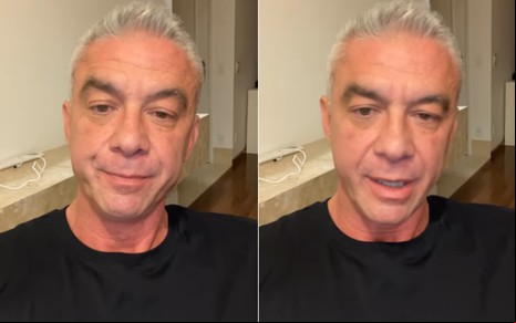 Alexandre Correa de camiseta preta em vídeo postado no Instagram