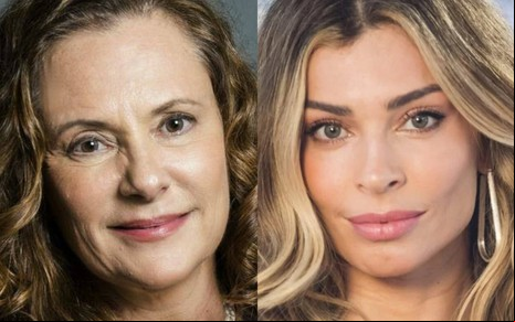 Na montagem estão Elizabeth Savala (à esquerda) e Grazi Massafera (à direita)