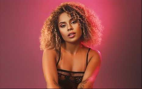 Kevelin Gomes posa e faz carão sensual