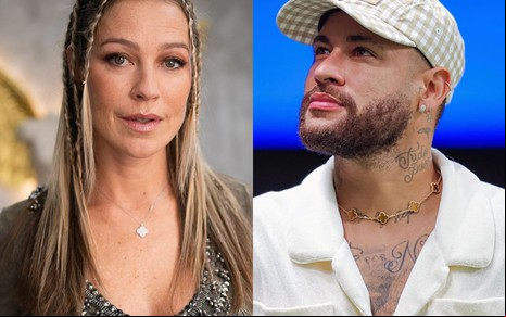 Montagem com uma foto de Luana Piovani e outra de Neymar Jr