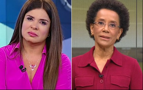 Montagem com Mara Maravilha à esquerda e Zileide Silva à esquerda