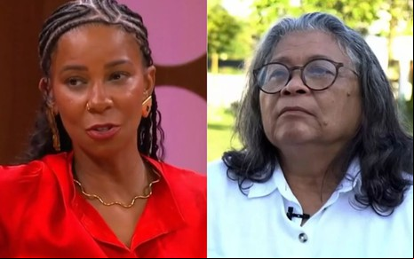Montagem com Rita Batista no Saia Justa e Marlene Mattos no Casa Bahls
