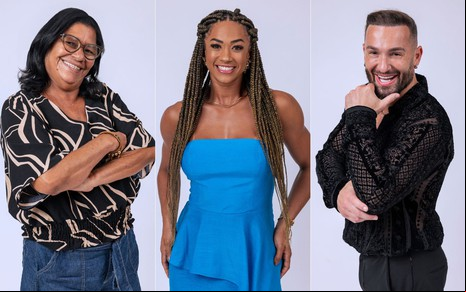 Montagem com fotos posadas de Joselma Silva, Aline Patriarca e Diego Hypolito
