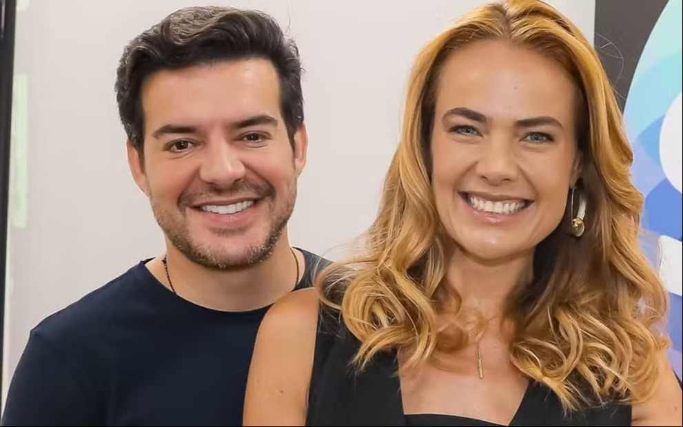 O cantor Belutti e a mulher, Thais Pacholek, em cena de A Caverna Encantada