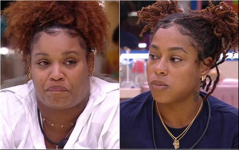 Montagem de fotos de Camilla e Thamiris Maia no BBB 25