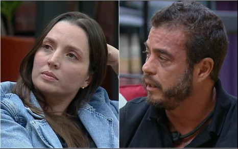 Montagem de fotos de Caroline e Dhomini