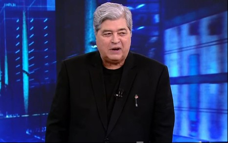 Foto de José Luiz Datena durante o Tá na Hora