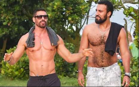 Cauã Reymond contracena com Ricardo Teodoro em Vale Tudo, novela das nove da TV Globo