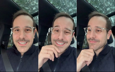Montagem com três momentos de Paulo Mathias nos Stories do Instagram