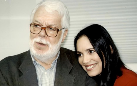 Manoel Carlos e Regina Duarte nos bastidores de Por Amor
