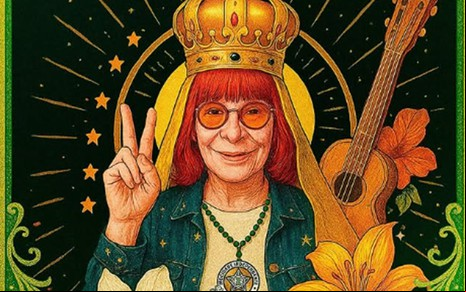 Desenho de Rita Lee no anúncio da Mocidade Independente de Padre Miguel