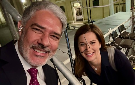 William Bonner e Erin Burnett no Instagram