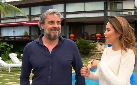 No Vídeo Show, Alexandre Borges visitou com a repórter Marcela Monteiro a mansão usada em Laços de Família