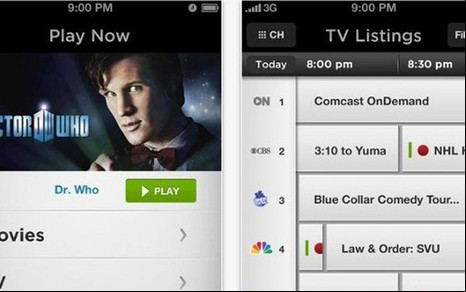 Imagem do aplicativo da operadora norte-americana Comcast chamado de Xfinity TV Player App para iPhone - Reprodução