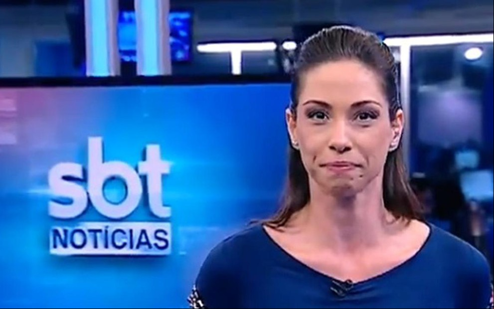 A apresentadora do extinto SBT Notícias, Neila Medeiros, que ficará na geladeira da emissora - Reprodução da TV/SBT