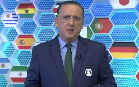Galvão Bueno comenta Argentina x Holanda no Jornal Nacional; narrador transmitirá despedida do Brasil - Reprodução/TV Globo