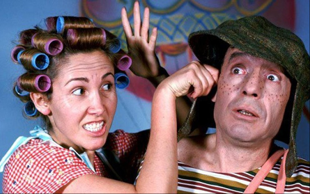 Florinda Meza (Dona Florinda) e Roberto Gómez Bolaños (Chaves); comediante morreu em 28 de novembro - Divulgação